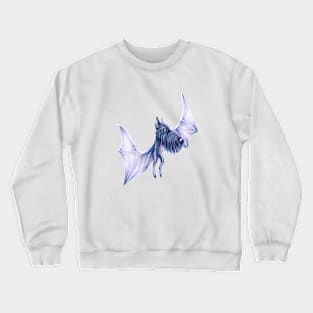 Purple Scottish Terrier dog bat Crewneck Sweatshirt